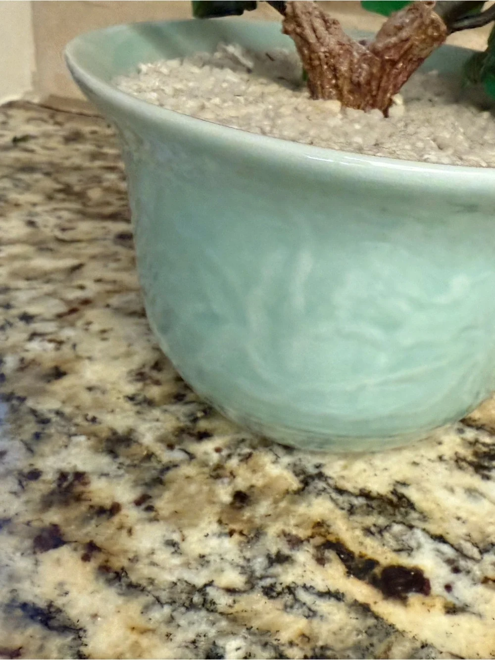 Pink Faux Floral Topiary in Ceramic Pot